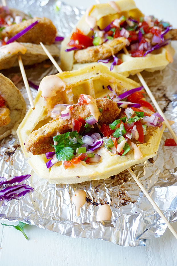 Chicken and Waffle Tacos recipe