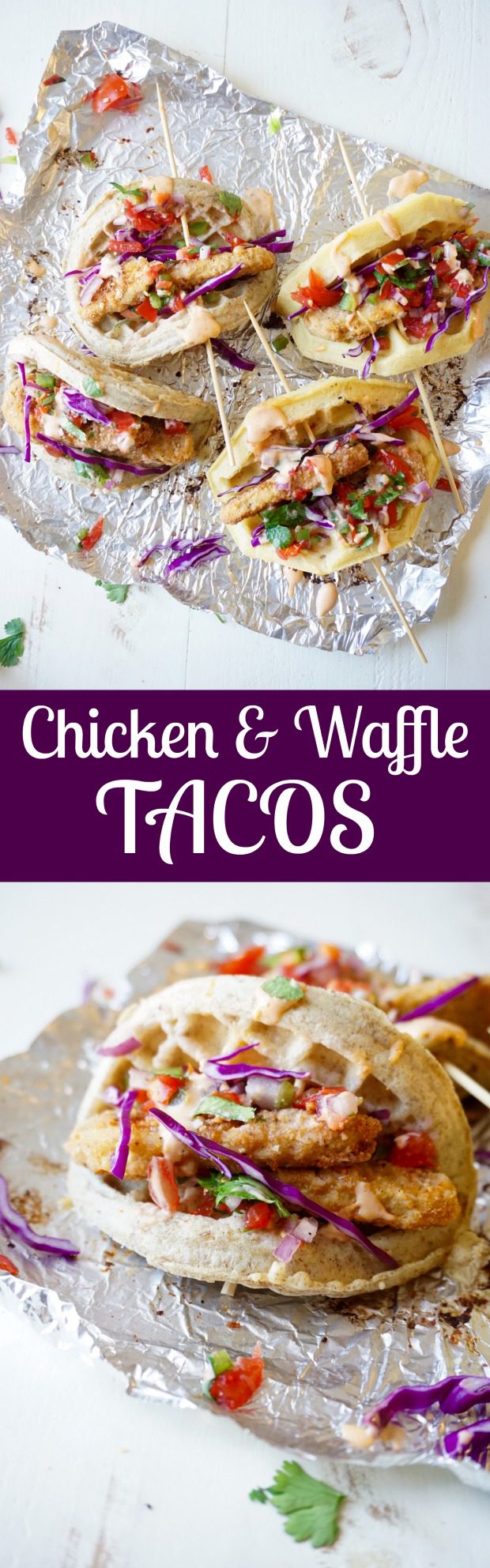 Chicken and Waffle Tacos recipe | TheFoodiePatootie.com