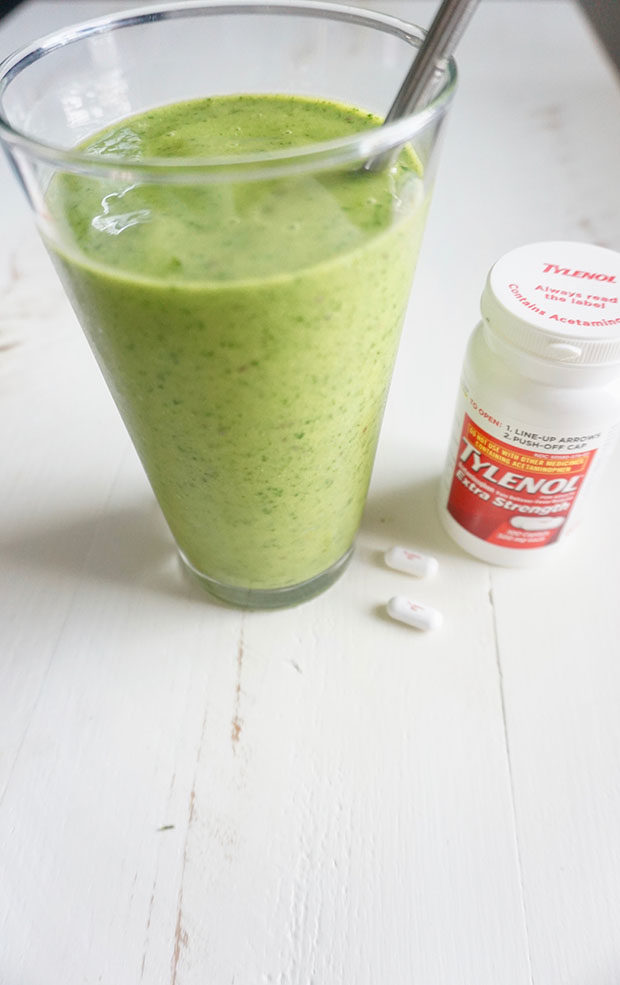 TYLENOL and avocado spinach smoothie