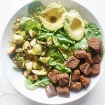 greens salad with homemade dressing