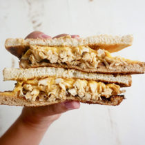 Dr Pepper Chicken Grilled Cheese sandwich