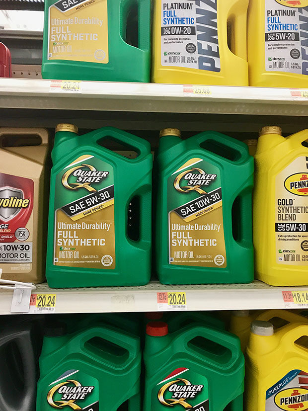 Quaker State oil DIY oil change