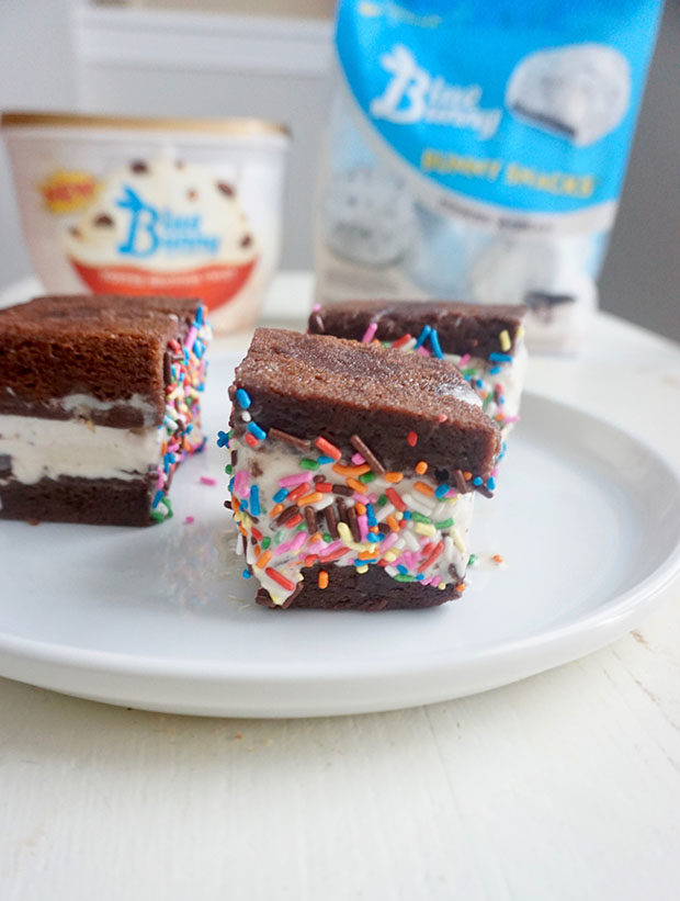 Toffee Brownie Ice Cream Sandwich recipe