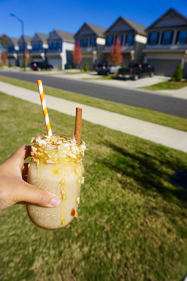 Fall banana milkshake