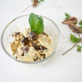 Roasted Fig and Mint Ice Cream