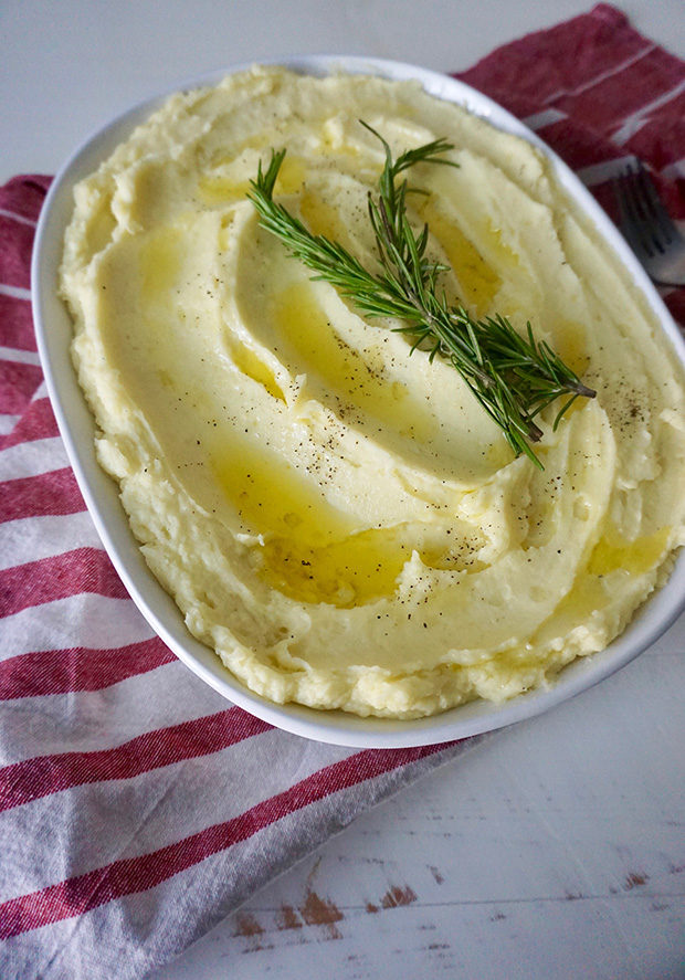 Rosemary and Garlic Olive Oil Mashed Potatoes recipe
