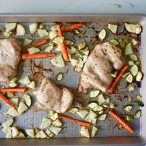 Sheet pan greek grilled chicken and veggies