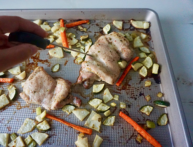 grilled chicken and veggies