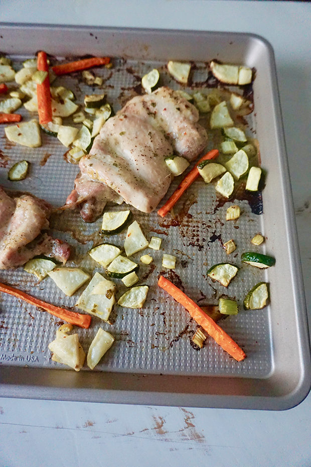 sheet pan greek grilled chicken and veggies recipe