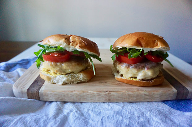 Turkey and Chickpea Burgers with Dill Havarti