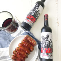 The Walking Dead label red wine