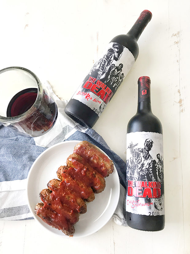 The Walking Dead label red wine
