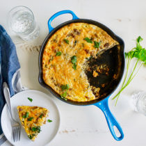 sausage and kale frittata