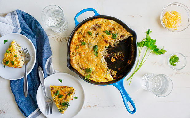 sausage and kale frittata