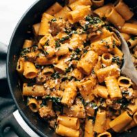 Date Night Rigatoni with Sausage and Kale - Pinch of Yum