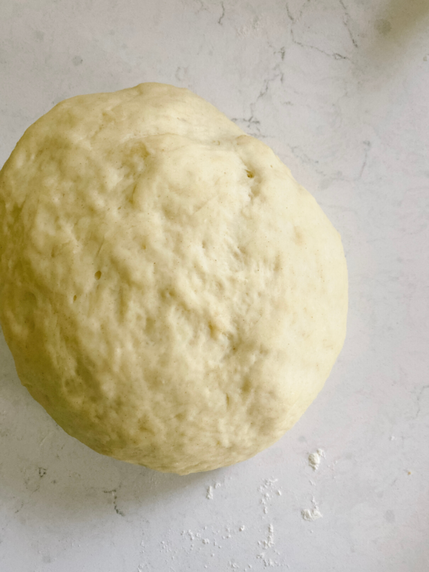 risen pizza dough